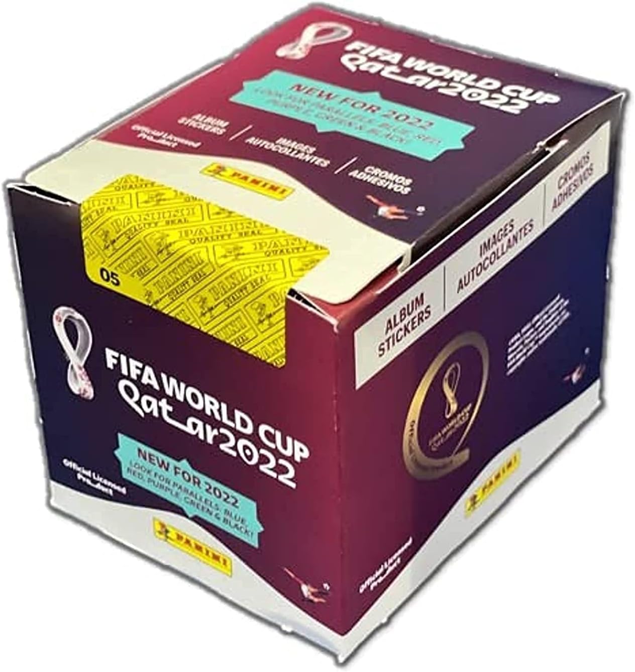 Panini FIFA World Cup Qatar 2022 Sticker Box – 50 Packs with 250 Stickers Total | Official Soccer Collectible for Fans & Album Builders