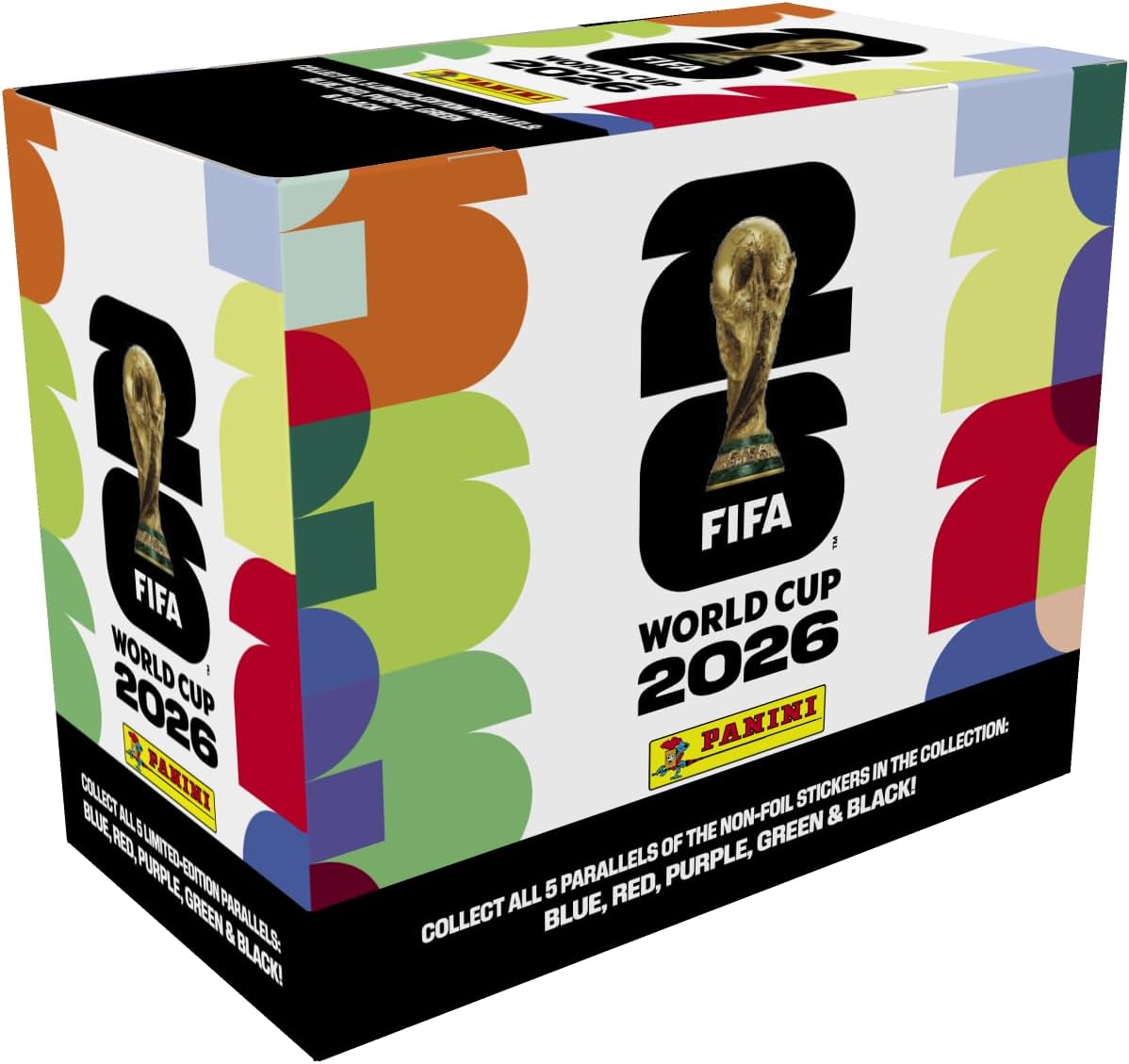 Panini FIFA World Cup 2026 Sticker Box – 25 Packs with Exclusive Amazon Parallel Inserts | Official Soccer Sticker Collection for Fans & Collectors