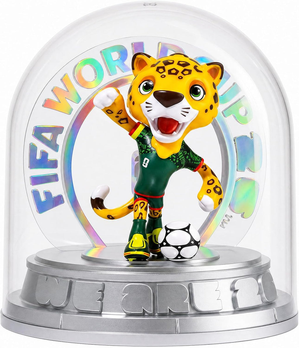 FIFA World Cup 2026 Mexico Mascot Zayu Jaguar Figurine – Personalized Laser Engraved Display Statue with Acrylic Dome | Official Licensed Soccer Gift