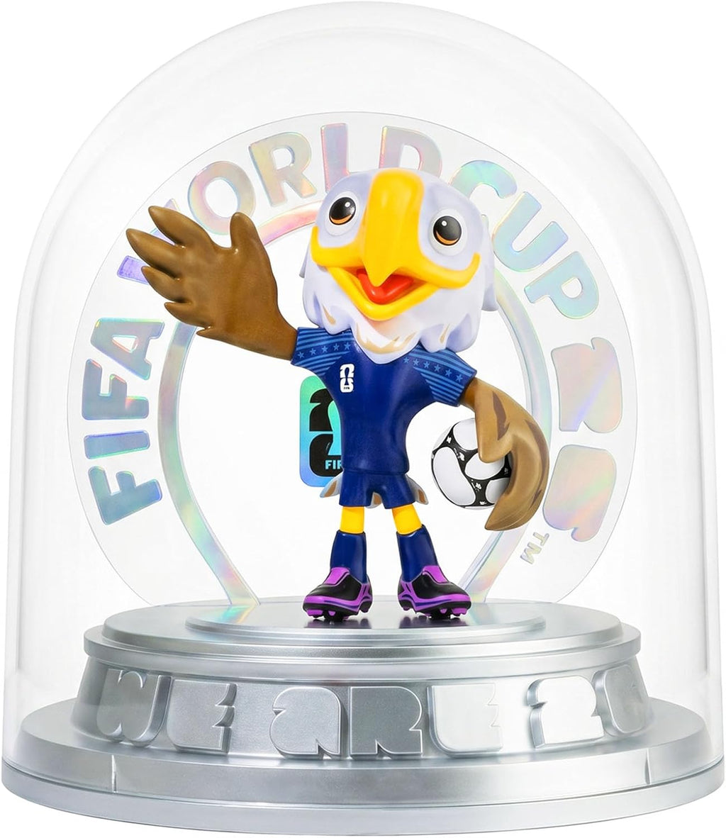 FIFA World Cup 2026 USA Mascot Clutch the Bald Eagle Figurine – Personalized Laser Engraved Display Statue with Acrylic Dome | Official Licensed Soccer Gift