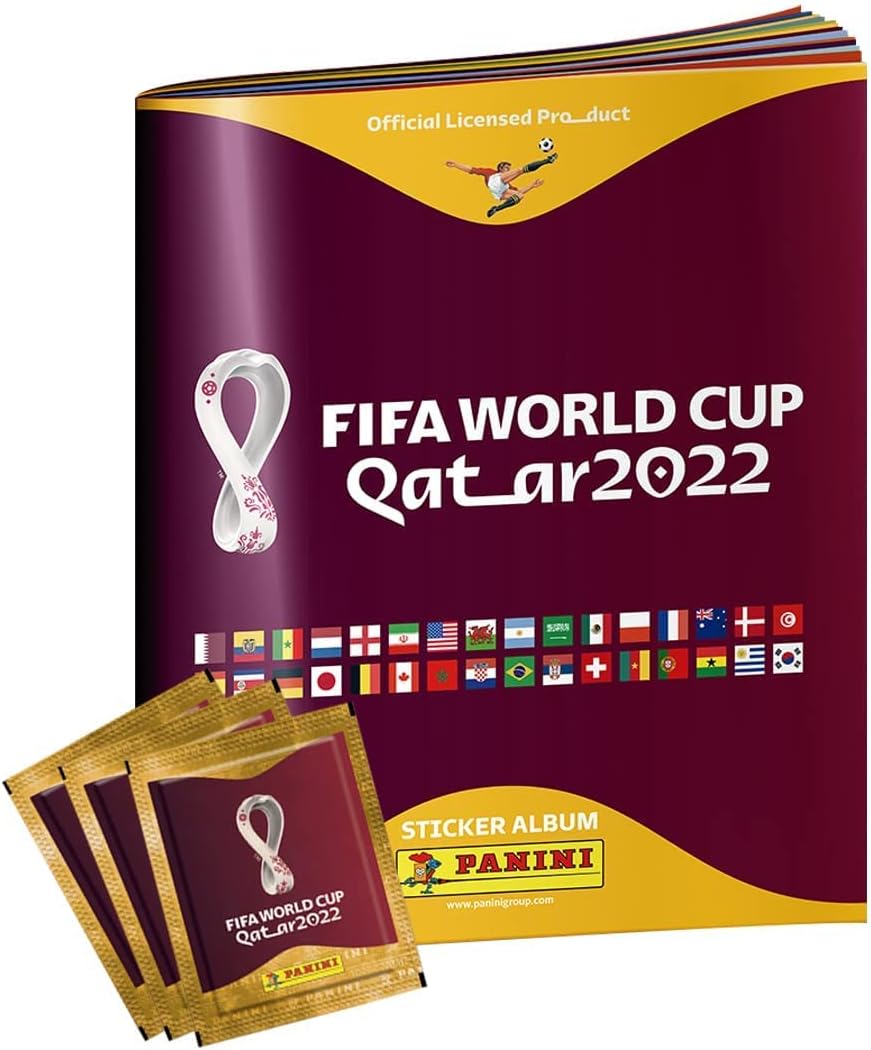 Panini FIFA World Cup Qatar 2022 Sticker Box – 50 Packs with 250 Stickers Total | Official Soccer Collectible for Fans & Album Builders